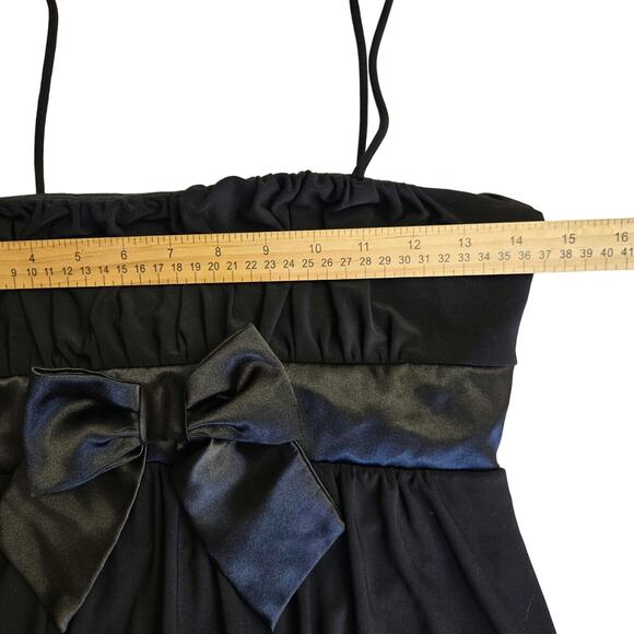 Taboo Vintage 90s Y2K Whimsigoth Babydoll Bow Dark Romantic Bubble Hem Dress M - Picture 11 of 12
